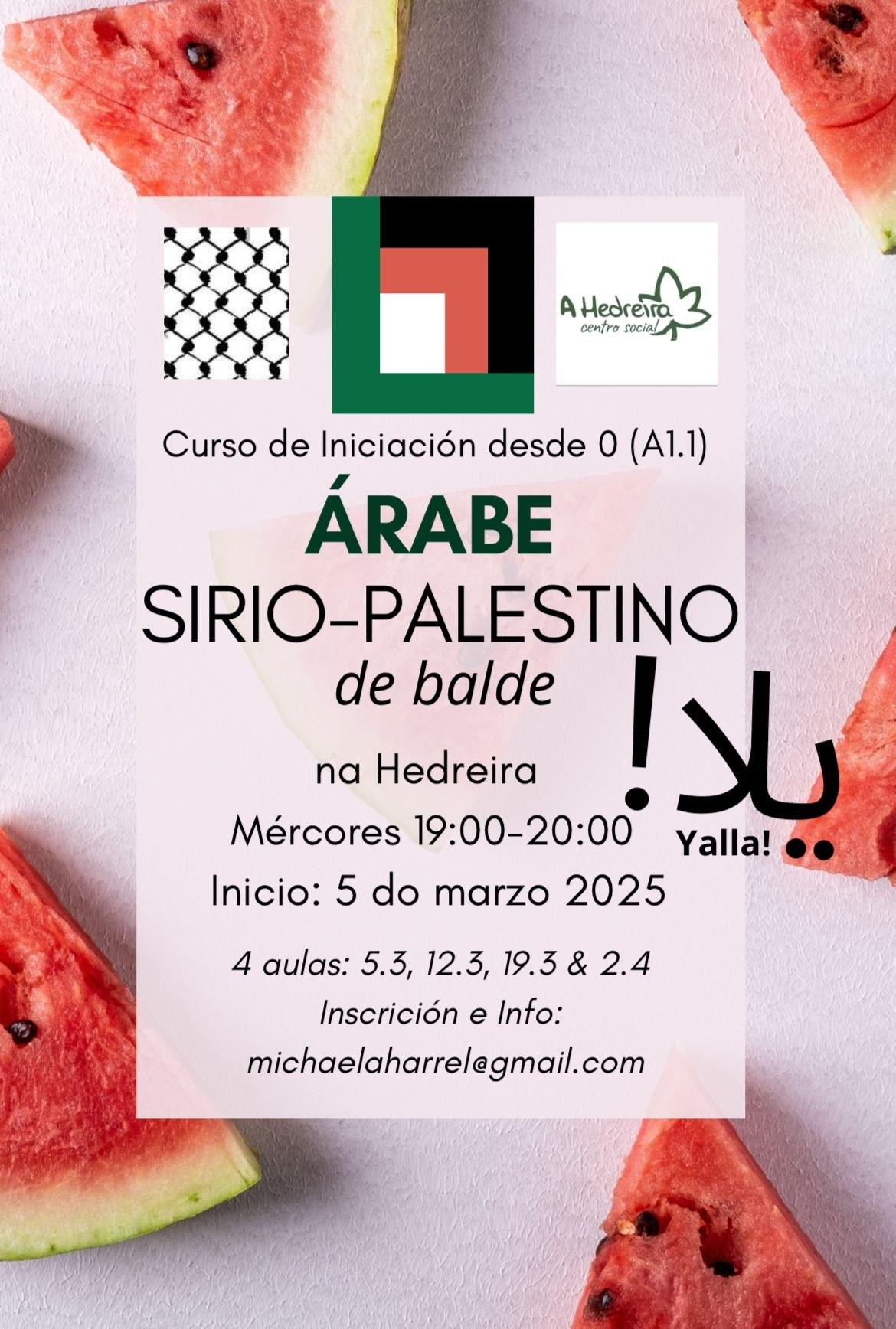 Obradoiro de árabe no mes de Marzo. Apúntate